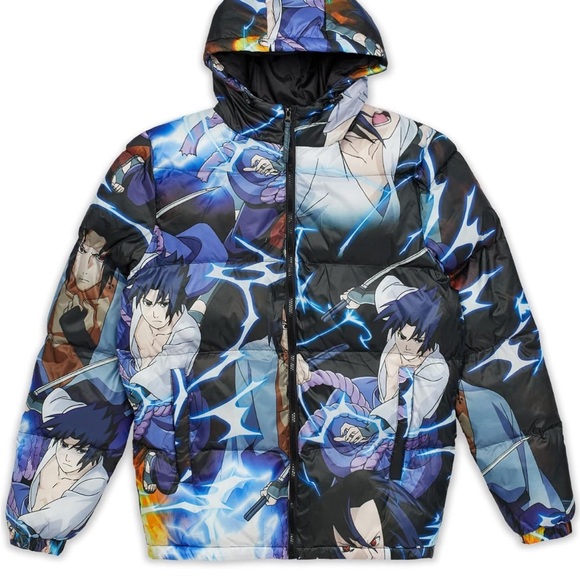 Naruto Sasuke printed puffer jacket - Picture 3 of 7